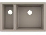 hansgrohe Unterbausp&uuml;le 43433380 710 x 450 mm, 1 Haupt- und Zusatzbecken, betongrau
