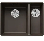 Blanco Subline 340/160-f Sp&uuml;le 523573 55,2x42,7cm, PuraDur cafe, links, f&uuml;r