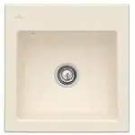 Villeroy und Boch Subway 50 S Einbausp&uuml;le 331501FU mit Ablaufgarnitur, 525 x 510 mm,