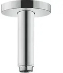 hansgrohe Deckenanschluss S 100mm 27393000 chrom, 100 mm, Rosette rund, DN 15, G 1/2"