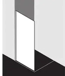 Kermi Glasanlage XCWIO10020VAK 100x200cm, silber hochglanz, ESG klar