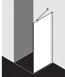 Kermi Pega Seitenwand PETWO10318VPK 103x185cm, silber hochglanz, ESG klar Clean, auf
