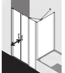 Kermi Pega Pendelt&uuml;r mit Festfeld PEPFL11020VYK 110x200cm, silber hochglanz...