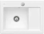 Villeroy & Boch Subway 45 Compact Einbausp&uuml;le 331202RW links, mit Ablaufgarnitur und