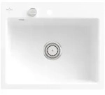 Villeroy und Boch Subway Fl&auml;chenb&uuml;ndige Sp&uuml;le 33092FRW mit Ablaufgarnitur und