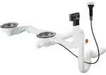hansgrohe Ab- und &Uuml;berlaufgarnitur 43938000 chrom, automatisch, f&uuml;r Doppelbecken