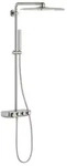 Grohe Duschsystem 26508DC0 supersteel, mit AP-Thermostat, Duscharm 45cm schwenkbar