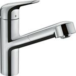 hansgrohe Focus M42 K&uuml;chenarmatur 150 1jet 71829000 chrom, schwenkbarer Auslauf