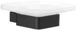 Emco Loft Seifenhalter 053013300 schwarz, Kristallglas satiniert, Wandmodell