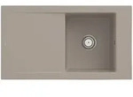 Villeroy und Boch Sp&uuml;le 330701AM mit Ablaufgarnitur und Handbet&auml;tigung, Almond