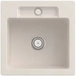 Villeroy und Boch Siluet Sp&uuml;le 334501KR mit Ablaufgarnitur und Handbet&auml;tigung,