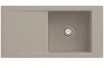 Villeroy und Boch Sp&uuml;le 679001AM mit Ablaufgarnitur und Handbet&auml;tigung, Almond