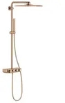 Grohe Duschsystem 26508DL0 warm sunset geb&uuml;rstet, mit AP-Thermostat, Duscharm 45cm
