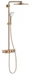 Grohe Duschsystem 26507DL0 warm sunset geb&uuml;rstet, mit AP-Thermostat, Duscharm 45cm