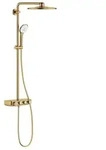 Grohe Duschsystem 26507GN0 cool sunrise geb&uuml;rstet, mit AP-Thermostat, Duscharm 45cm