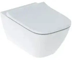 Geberit Smyle Square Set Wand-Tiefsp&uuml;l-WC mit WC-Sitz antibakteriell 500683002 