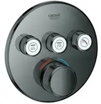 Grohe Grohtherm Smartcontrol Fertigmontageset 29121A00 hard graphite, rund,