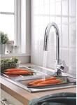 Grohe Feel K&uuml;chenarmatur 31486001 chrom, hoher Auslauf, mit Dual Sp&uuml;lbrause