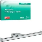 hansgrohe AddStoris Papierrollenhalter 41748000 doppelt, Wandmontage, Metall,...