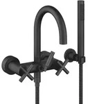 Dornbracht Tara. Wannen-Zweigriff-Armatur 25133892-33 Kreuzgriffe, Wandmontage, mit