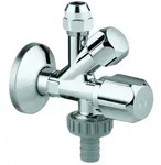 Grohe Kombi-Eckventil 22035000 1/2" x 3/8" x 3/4", chrom, Wandrosette, nicht