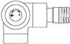 Oventrop Thermostatventil Baureihe E 1163452 1/2", Winkeleck, links, verchromt