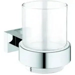 Grohe Essentials Cube Glashalter 40755001 chrom, Glas mit Halter