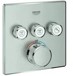 Grohe Grohtherm Smartcontrol Fertigmontageset 29126DC0 supersteel, eckig,