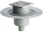 Viega Advantix Bodenablauf 557201 DN 70/100, Kunststoff grau, mit senkrechtem
