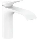 hansgrohe Vivenis 110 Waschtischarmatur 75020700 mit Zugstangen-Ablaufgarnitur, wei&szlig;