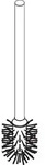 hansgrohe Stiel m.B&uuml;rste Logis/PuraVida 95577000 chrom