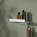 Keuco Reva Duschablage 12859510000 wei&szlig;, mit integriertem Glasabzieher