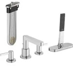 hansgrohe Finoris Fertigmontageset 76444000 4-Loch-Wannenrandarmatur, mit sBox, chrom