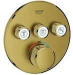 Grohe Grohtherm Smartcontrol Fertigmontageset 29121GN0 cool sunrise geb&uuml;rstet, rund,