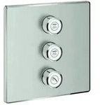 Grohe Grohtherm Smartcontrol Fertigmontageset 29127DC0 supersteel, eckig, 3-fach