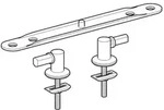 Geberit Edelstahlscharniere 598138000 auch f&uuml;r 573075,576300,573015,