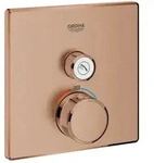 Grohe Grohtherm Smartcontrol Fertigmontageset 29123DL0 warm sunset geb&uuml;rstet, eckig,