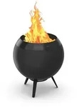 H&ouml;fats Moon 45 All Black Feuerschale mit niedrigem Fu&szlig;