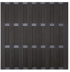 Groja WPC Fertigzaun 180x180cm gerillt anthrazit - Riegel DB703 4250260969388