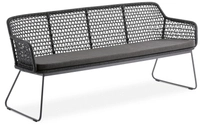 Niehoff MĂ&para;bel Outdoor Niehoff Kubu Bank 195,5cm inkl. Sitzkissen, Kordelflechtung