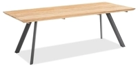 Niehoff MĂ&para;bel Outdoor Niehoff Valetta Tisch 220x95cm, Tischplatte Teak recycelt,