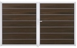 GrojaSolid Grande Premium BPC Doppeltor DIN Links Sonderbreite H:180cm walnuss