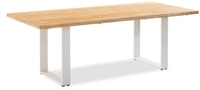 Niehoff MĂ&para;bel Outdoor Niehoff Solid Teak Baumkantentisch 220x95cm, Profilkufe