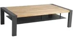 Brafab Amesdale Loungetisch 140x80x41cm, Gestell anthrazit, Tischplatte Teakholz