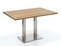Niehoff MĂ&para;bel Outdoor Niehoff Bistro Tisch rechteckig 140x95cm Teak recycelt,