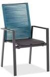 Niehoff MĂ&para;bel Outdoor Niehoff Cervo Hochlehner Kordel blau, Gestell Aluminium