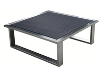 Zebra Belvedere Lounge Hocker Rahmen Edelstahl - ohne Polster 73,5 cm x 73,5 cm x 28