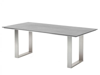 Niehoff MĂ&para;bel Outdoor Niehoff Noah Tisch 220x95cm, Profilkufe Edelstahl, HPL