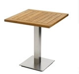 Niehoff MĂ&para;bel Outdoor Niehoff Bistro Tisch quadratisch 81x81cm, Teak geĂ&para;lt,