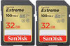 SanDisk Extreme 32 GB SDHC 100MB/s 60MB/s UHS-I U3 V30 Memory Cards (Pack of 2)
